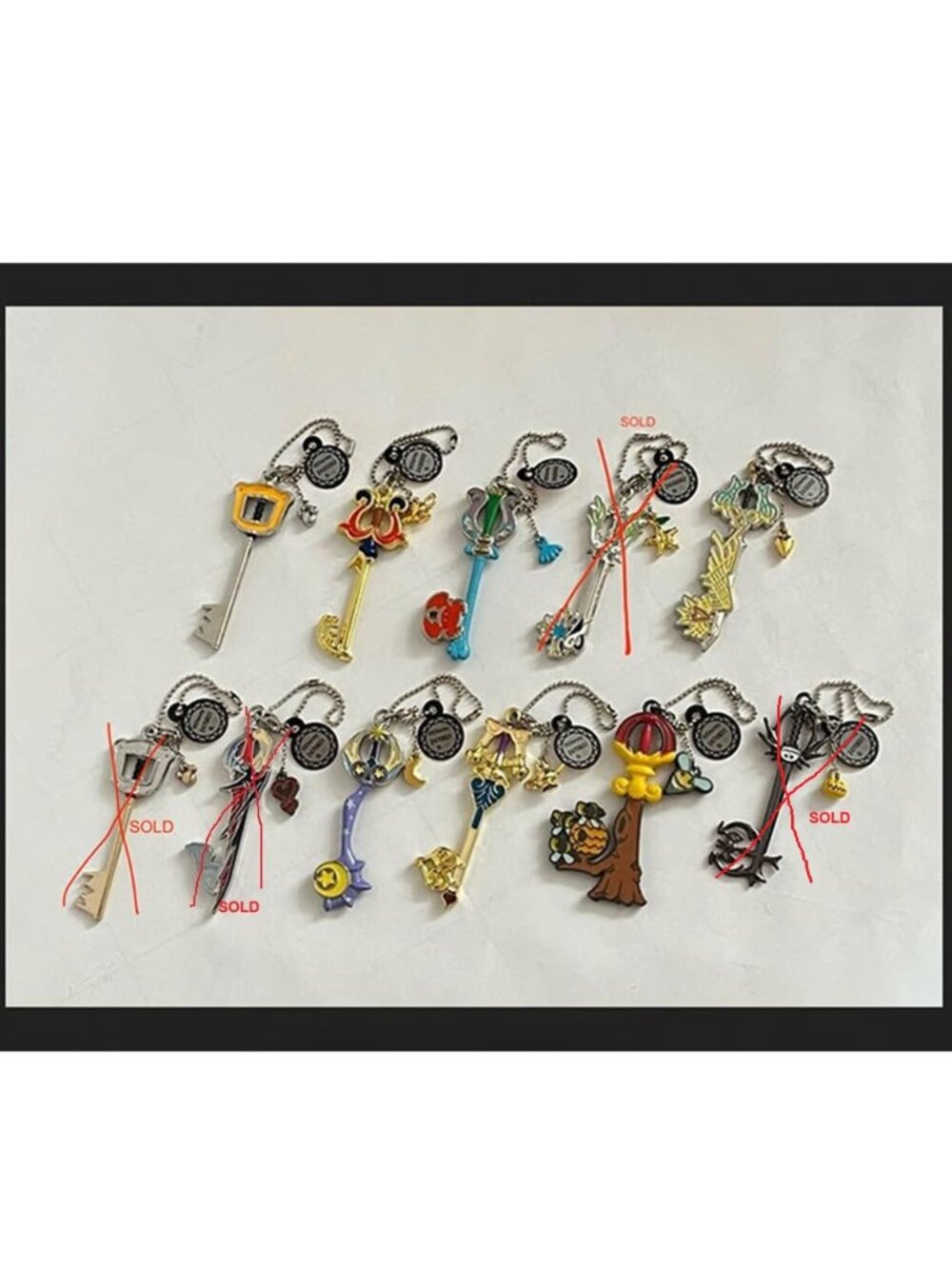 Kingdom Hearts Ichiban Kuji Key Blade Charms - Also Selling Individual Pieces